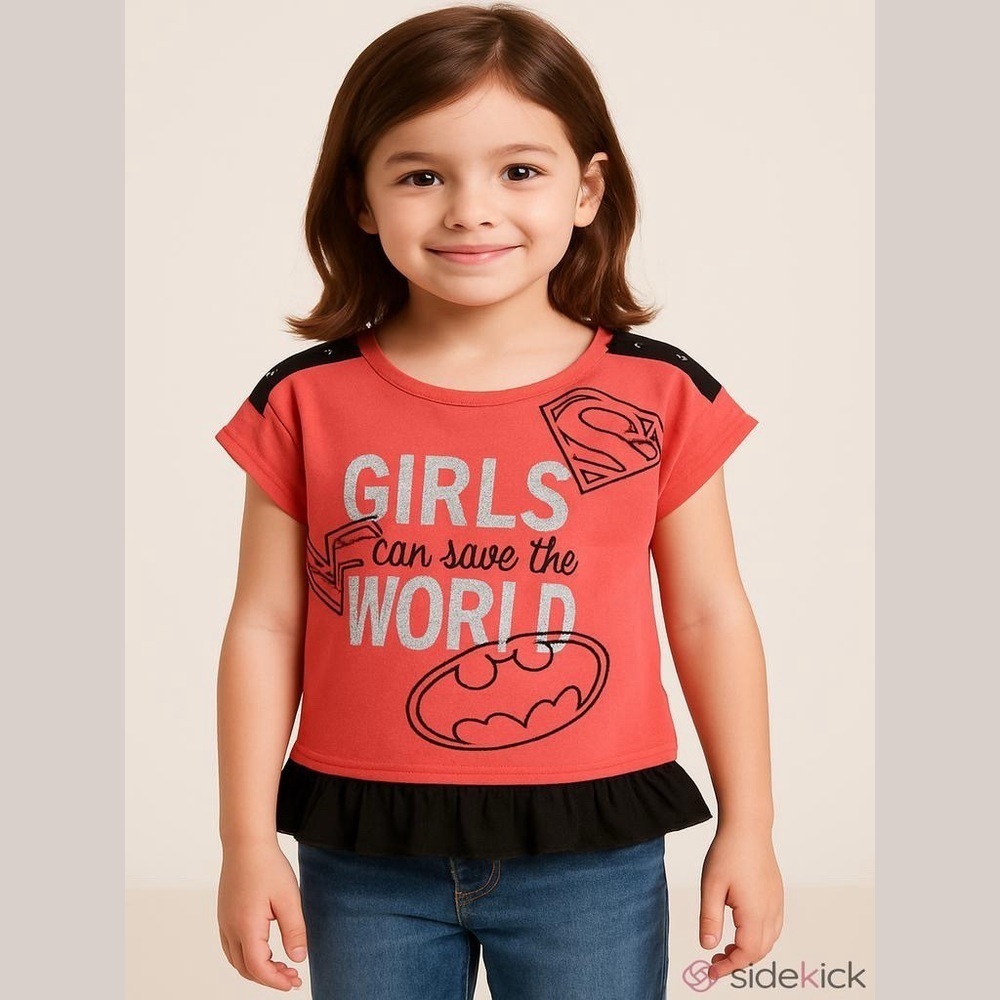 DC Comics Girls Size XL Sleeveless Graphic Shirt